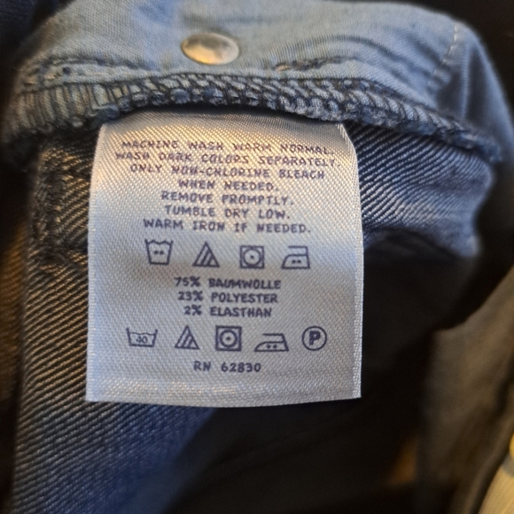 Lands' End girls size 7 S dark wash pencil leg jeans, adjustable, EUC - Picture 6 of 6